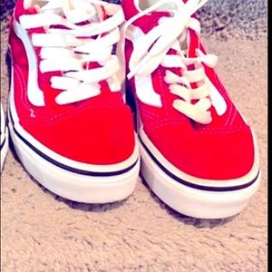 COPY - Red Pair Size 12 Youth Vans Old Skool Low Tops in Excellent Condition